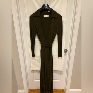 Dana Buchman Deep Olive Long Sleeve Dress